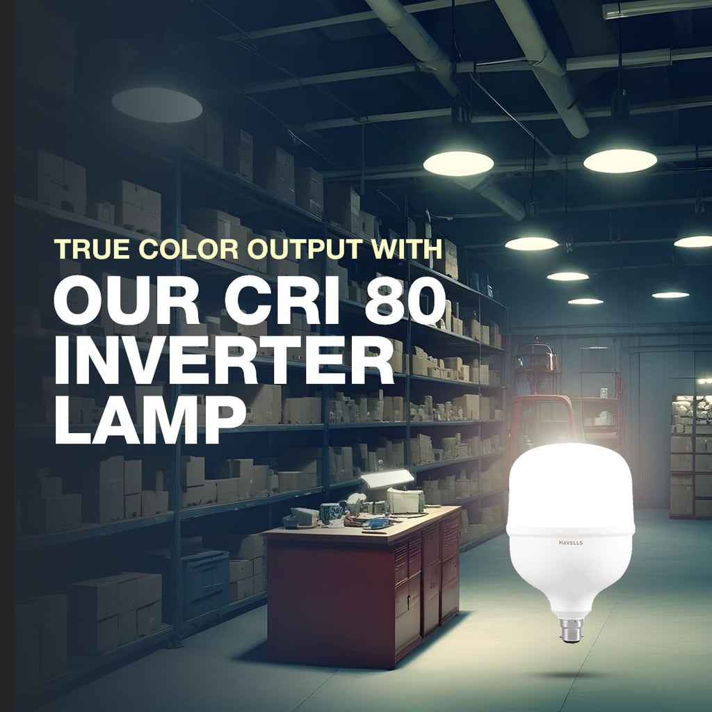 Havells 50W High Wattage Led Bulb | High CRI & High Efficiency | Energy Efficient | Mercury-Free | 4KV Surge Protection | 100 Lumens Per Watt |Cool Day Light (6500K) B22D (Pack Of 2)