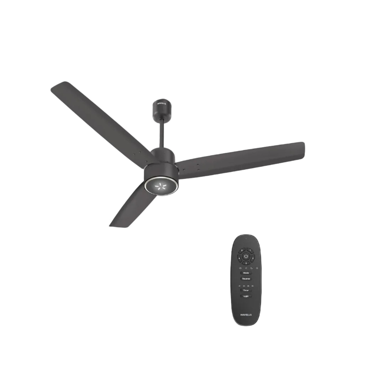 Havells FAB BLDC LED Ceiling Fan 1200 mm, 5 star, LED Speed Indicator, 380 RPM, Up to 65% Savings,Reverse Rotation,4 Speed Modes,Low Wattage 30W,Low Noise,Air Flow:235 CMM, 3 Year Warranty,Smoke Brown