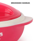 CELLO Hot Serve Set of 3 Pieces Casserole Hot Pot Box For Kitchen, Pink (500ml, 850ml, 1500ml) |