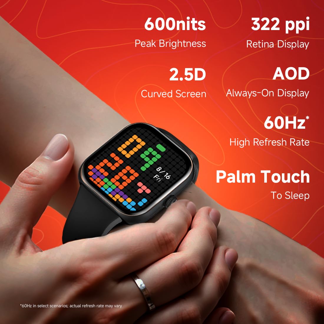 Redmi Move Smartwatch | 1.85" AMOLED (390×450, 600 nits) | Bluetooth Calling | 140+ Sports | 24×7 HR & SPO₂ | AOD | Up to 14-Day Battery | HyperOS...