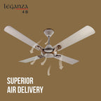 Havells 1200mm Leganza ES 4B Ceiling Fan  | Energy Saving, 100% Pure Copper Motor, 2...