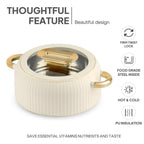 CELLO Castella Deluxe 2500 Insulated Steel Casserole Hot Box for Kitchen 2500 ml, Ivory |