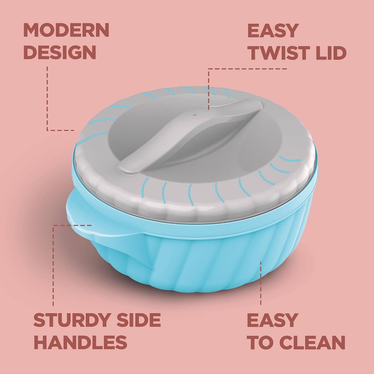 MILTON Flora 500 Insulated Inner Steel Casserole for Roti, 455 ml