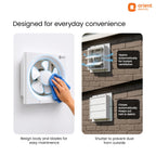 Orient Electric Ventilator DX 200mm Exhaust Fan for Kitchen & Bathroom | High Speed Ventilation Fan | Copper Motor, Aerodynamic Blades, Louver Shutters | 2 years Warranty by Orient | White
