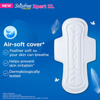 Stayfree Secure Xpert XL Sanitary Pads for Women | 290 mm | 40 Pads | Longer & Wider Pads for Heavy Flow | Air Soft Cover | Helps Prevent Skin Irritation | Fits in Pocket | Gel Lock Pockets for Instant & Deep Absorption | Dermatologically Tested