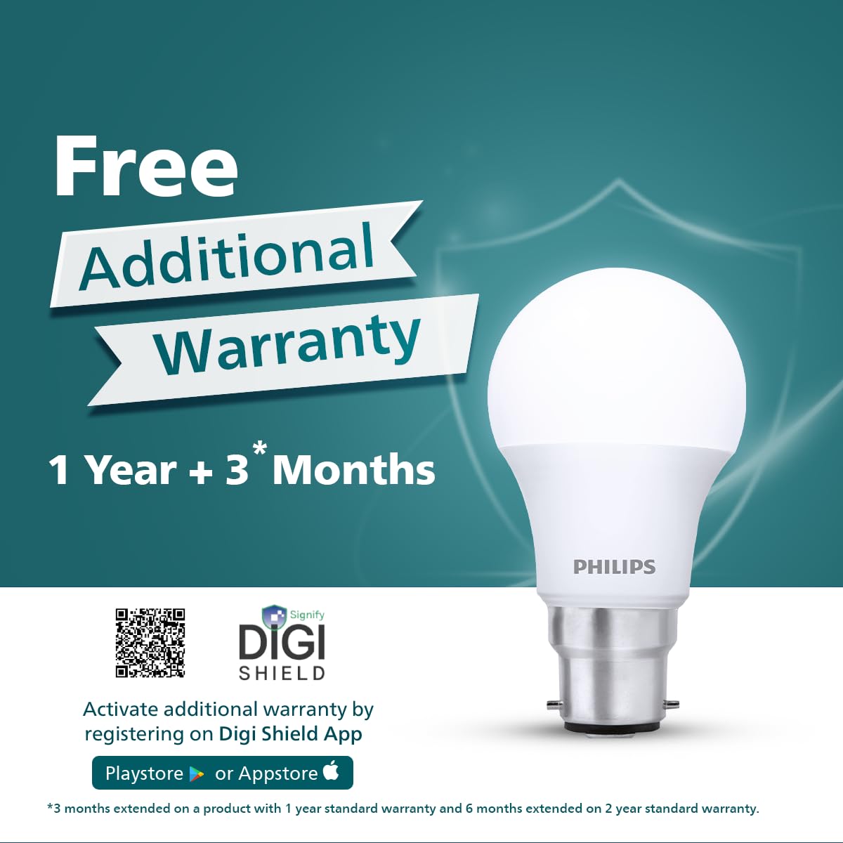 PHILIPS 12W Dimmable LED Bulb | Cool White 6500K | B22 Base | Adjustable Brightness LED Light | Energy Efficient & Versatile Lighting | Pack of 4