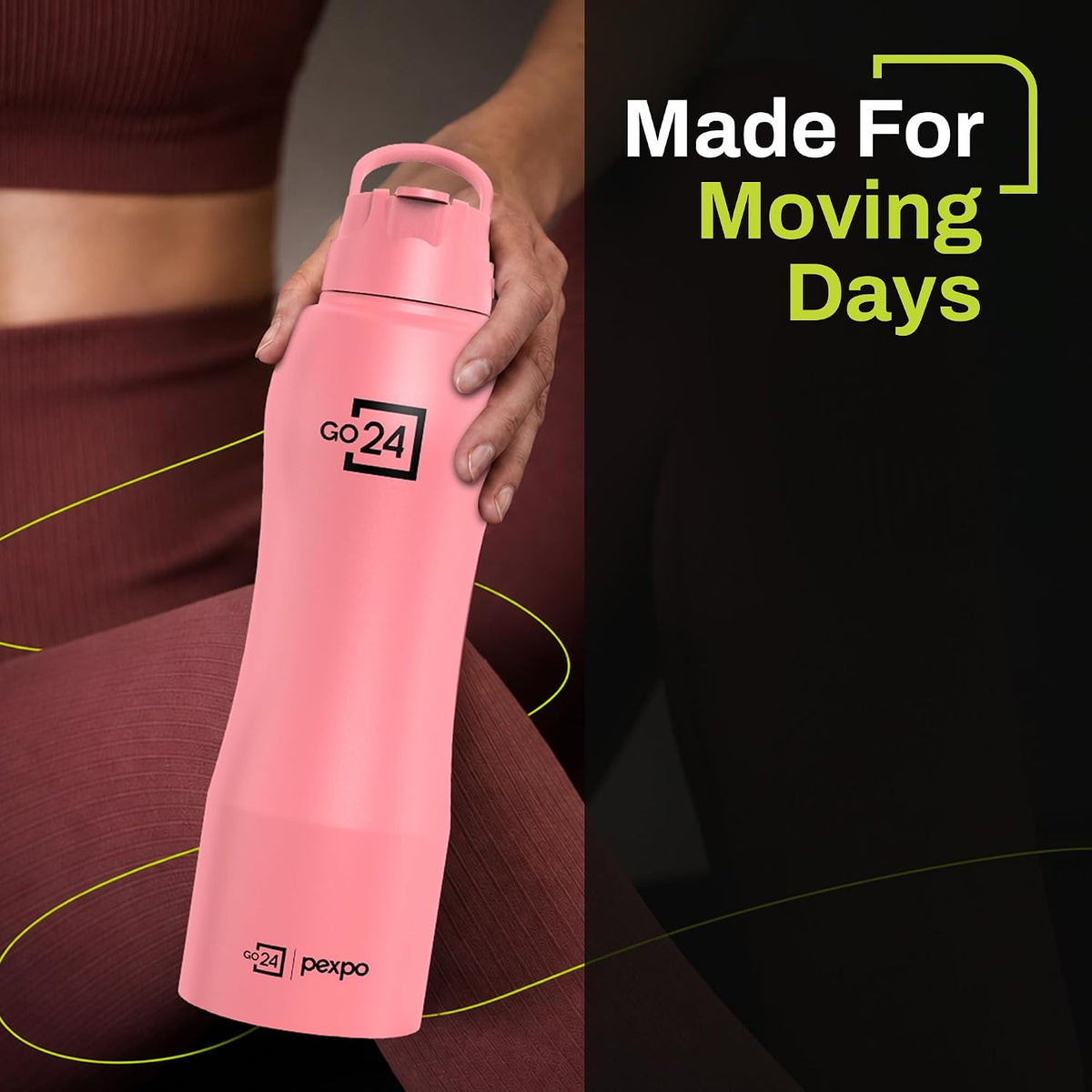 Stainless Steel Water Bottle Belly Candy Pink 750ml