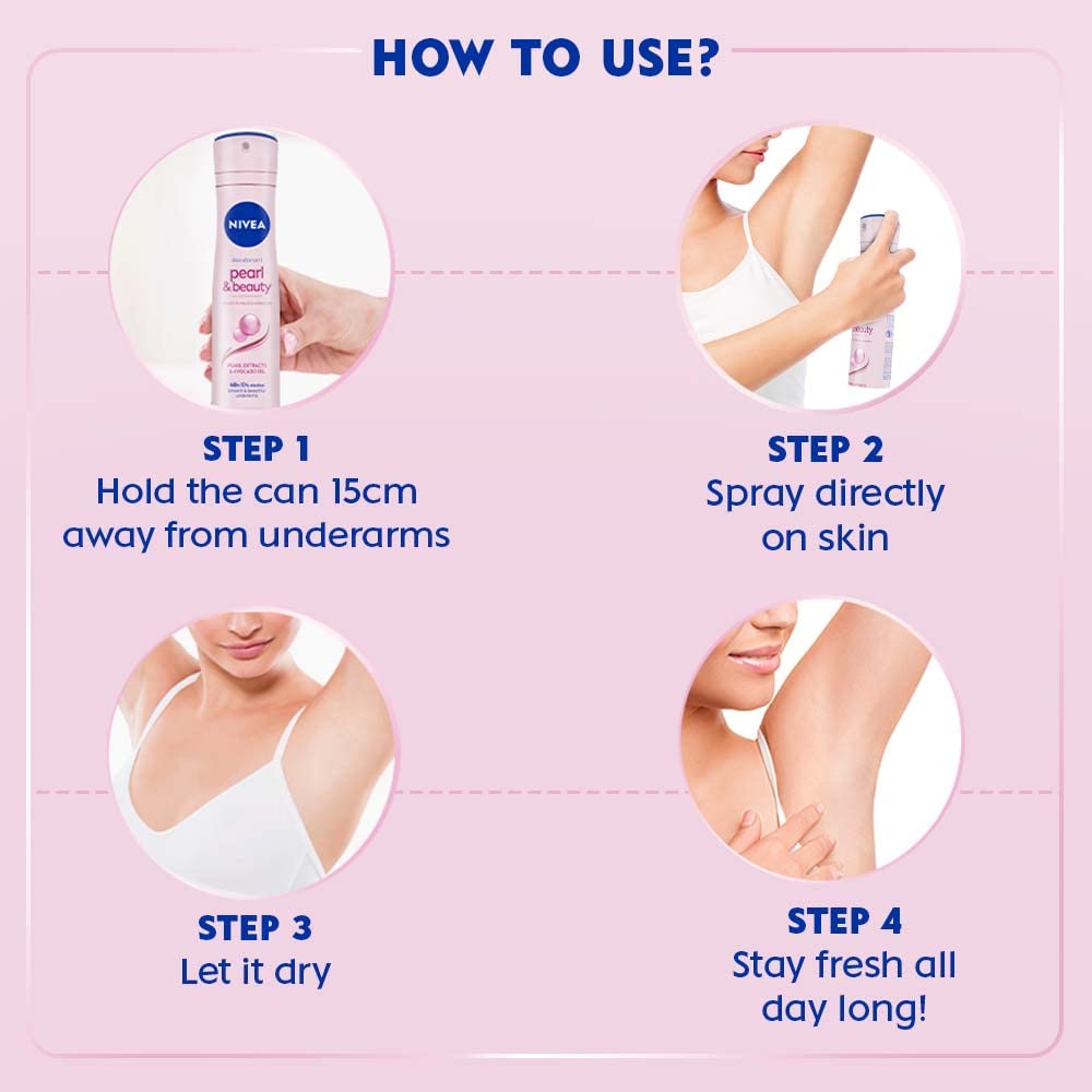 Nivea Pearl & Beauty Deodorant for Unisex, 150 milliliters