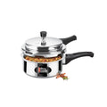 Milton Procook 2L Aluminium Pressure Cooker with Outer Lid, Non-Induction Base, Silver Finish, Durable and Efficient Cooking Solution for Everyday Meals, ISI Certified, 5 Years Warranty