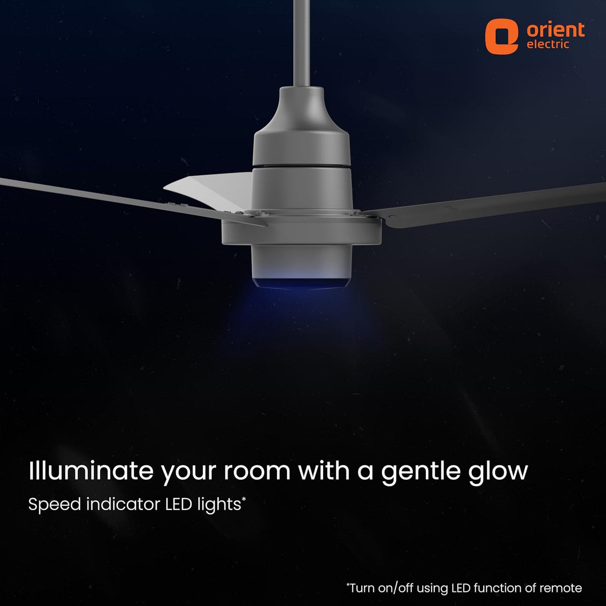 Orient Electric I Tome Pro 900 mm BLDC Ceiling Fan with Remote | BEE 5-star rated Energy Saving Fan | 3-year warranty by Orient | (Space Grey)