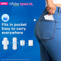 Stayfree Secure Xpert XL Sanitary Pads for Women | 290 mm | 40 Pads | Longer & Wider Pads for Heavy Flow | Air Soft Cover | Helps Prevent Skin Irritation | Fits in Pocket | Gel Lock Pockets for Instant & Deep Absorption | Dermatologically Tested