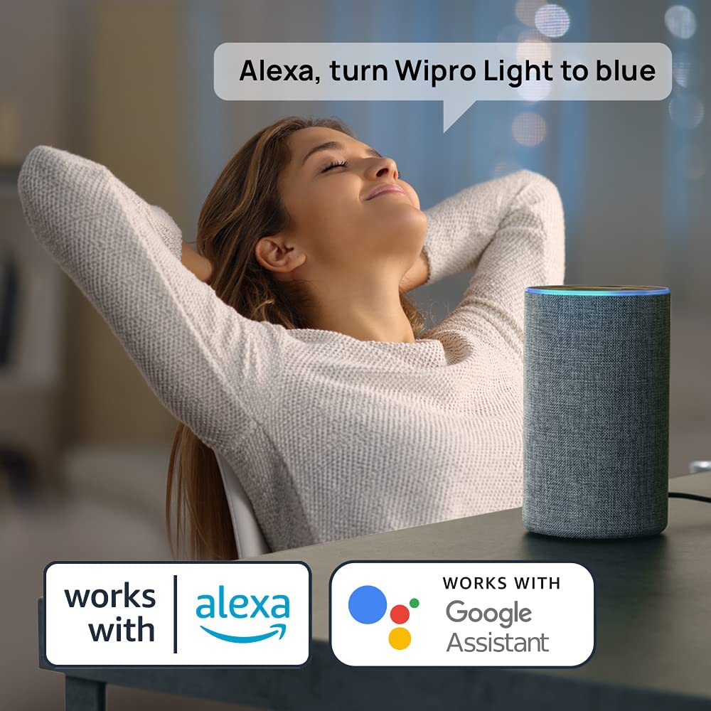 wipro 14 Watt B22 WiFi Smart LED Bulb with Music Sync | 16M Colours & Shades of White | App Control | Compatible with Amazon Alexa and Google Assistant...