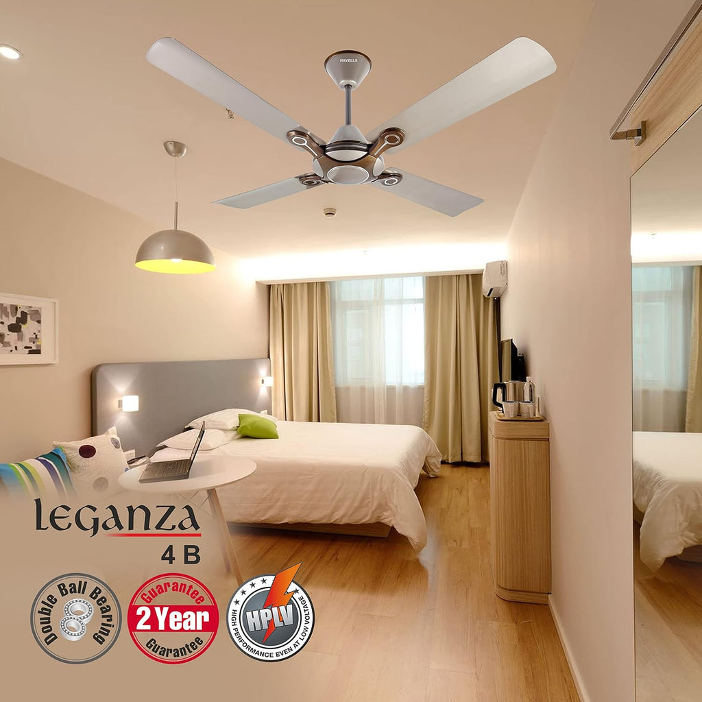 Havells 1200mm Leganza ES 4B Ceiling Fan  | Energy Saving, 100% Pure Copper Motor, 2...
