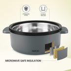Milton Micronova Jr. Gift Set Inner Stainless Steel Casserole, Set of 3 (380 ml, 775 ml, 1345 ml)