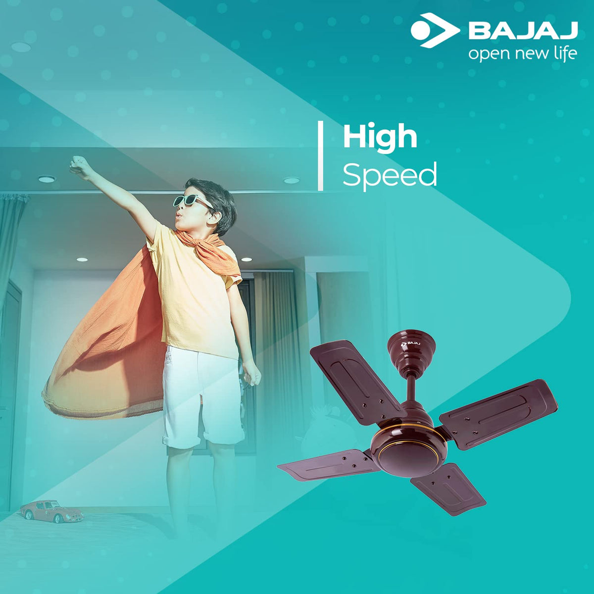 Bajaj Maxima 600MM Ceiling Fan | High Speed | Double Ball Bearing |