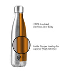 CELLO Swift Stainless Steel Hot and Cold Water Bottle 750 ml Silver | ISI Certified Spillproof Leakproof Double Wall Vacuum Insulated Thermos Flask Water Bottle for School Kids, Office Gym & Travel