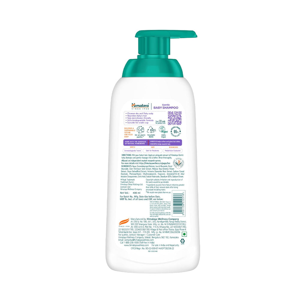 Himalaya Gentle Baby Shampoo with phyto-proteins|No Tears|pH 5.5|400ml