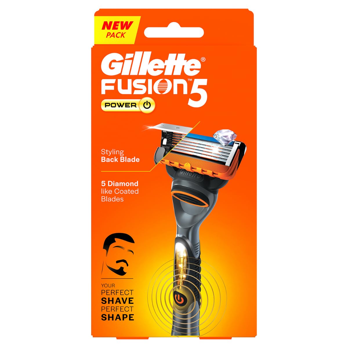 Gillette Fusion Power, Shaving Razor For Men | Micro-Pulse Technology For Reduced Friction | With Beard Shaping Back Blade | 5 Blades For Your Perfect Shave...