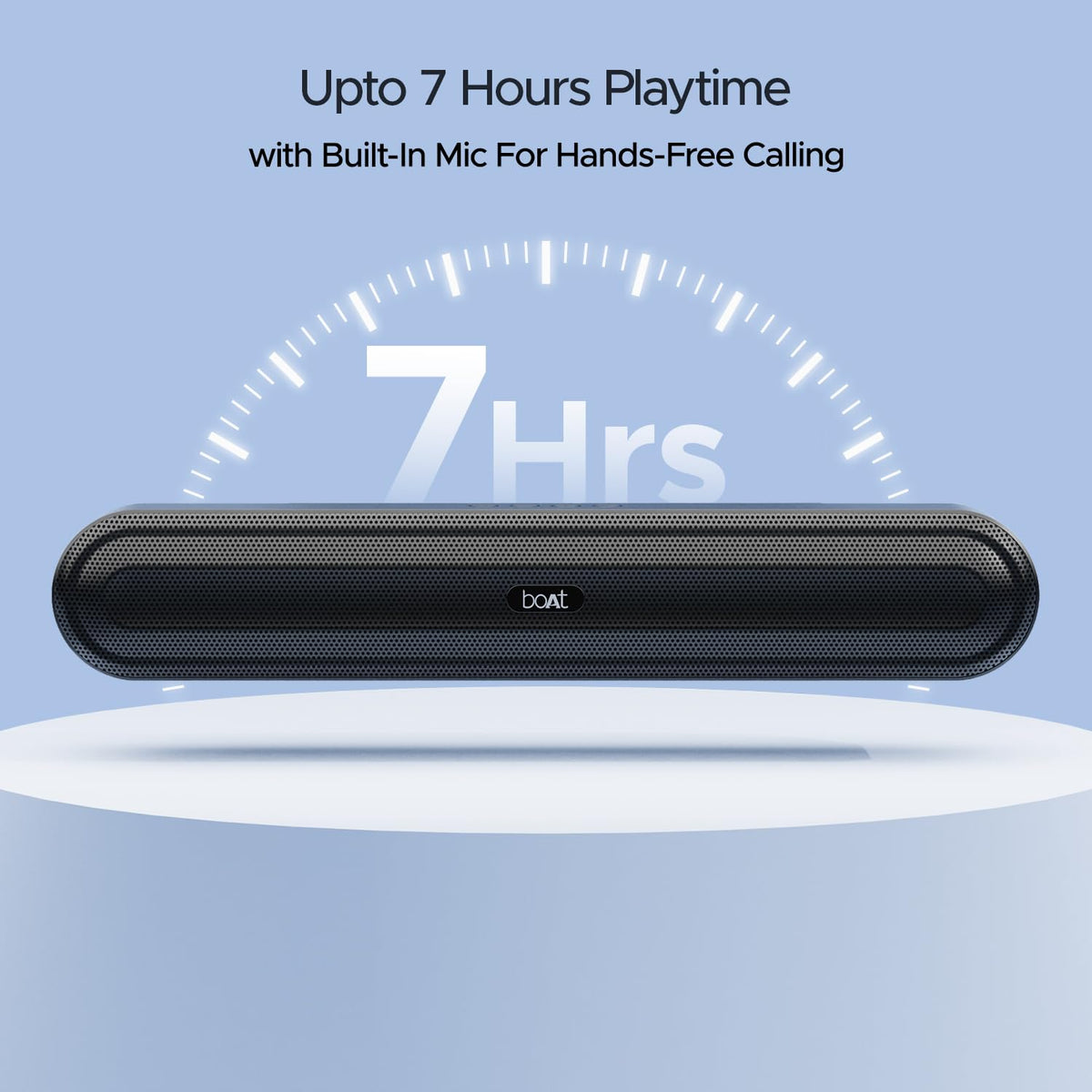 boAt Aavante Bar 490 10W Signature Sound, Dual Full-Range Drivers,7 HRS Battery, Built-in Mic,2.0 CH, Free Music Streaming on JioSaavn, Bluetooth Sound Bar,...