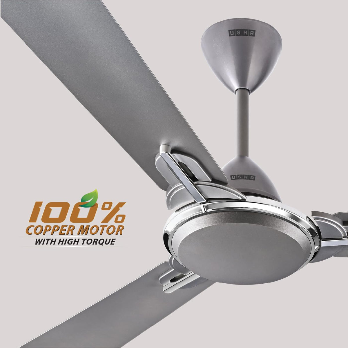 USHA Striker One 1200mm | BEE Star Rated |High Speed Decorative Ceiling Fan | 2 Year Warranty | (Spanish Green) Pack of 1