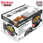 Hawkins 3 Litre Instaa Pressure Cooker, Induction Inner Lid Cooker, Tall Body Hard Anodised Cooker, Black (IIH3T)