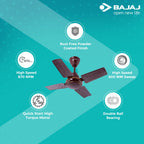 Bajaj Maxima 600MM Ceiling Fan | High Speed | Double Ball Bearing |