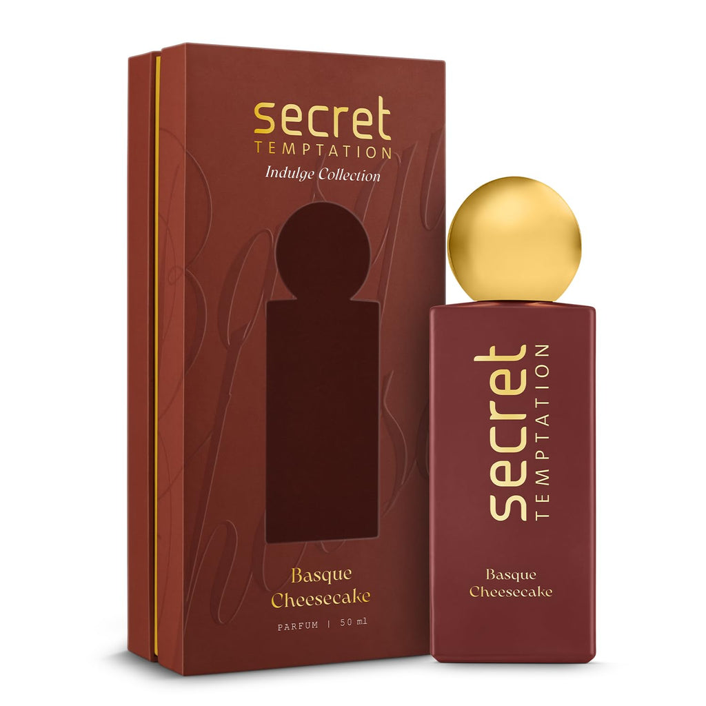 Secret Temptation Basque Cheesecake Eau De Parfum for Women, 50ml | Rich & Comforting Decadent Fragrance for Women | Long-Lasting Women’s Perfume |..