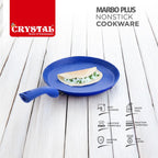 Crystal Marbo Plus Induction Bottom Nonstick Flat Tawa/Dosa Tawa | 300 mm | Thickness: 3mm | 5 Layer Coating | Metal Spoon Friendly | Blue