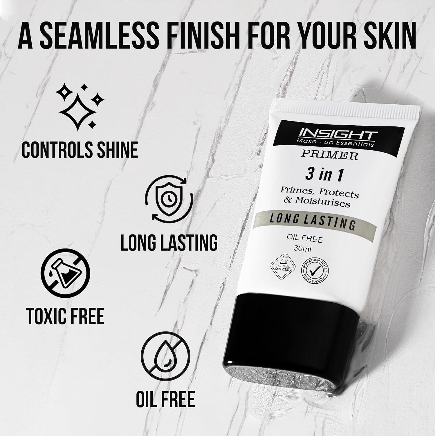 INSIGHT 3-in-1 Primer | Matte Finish | Primes, Protects & Moisturizes,30ml