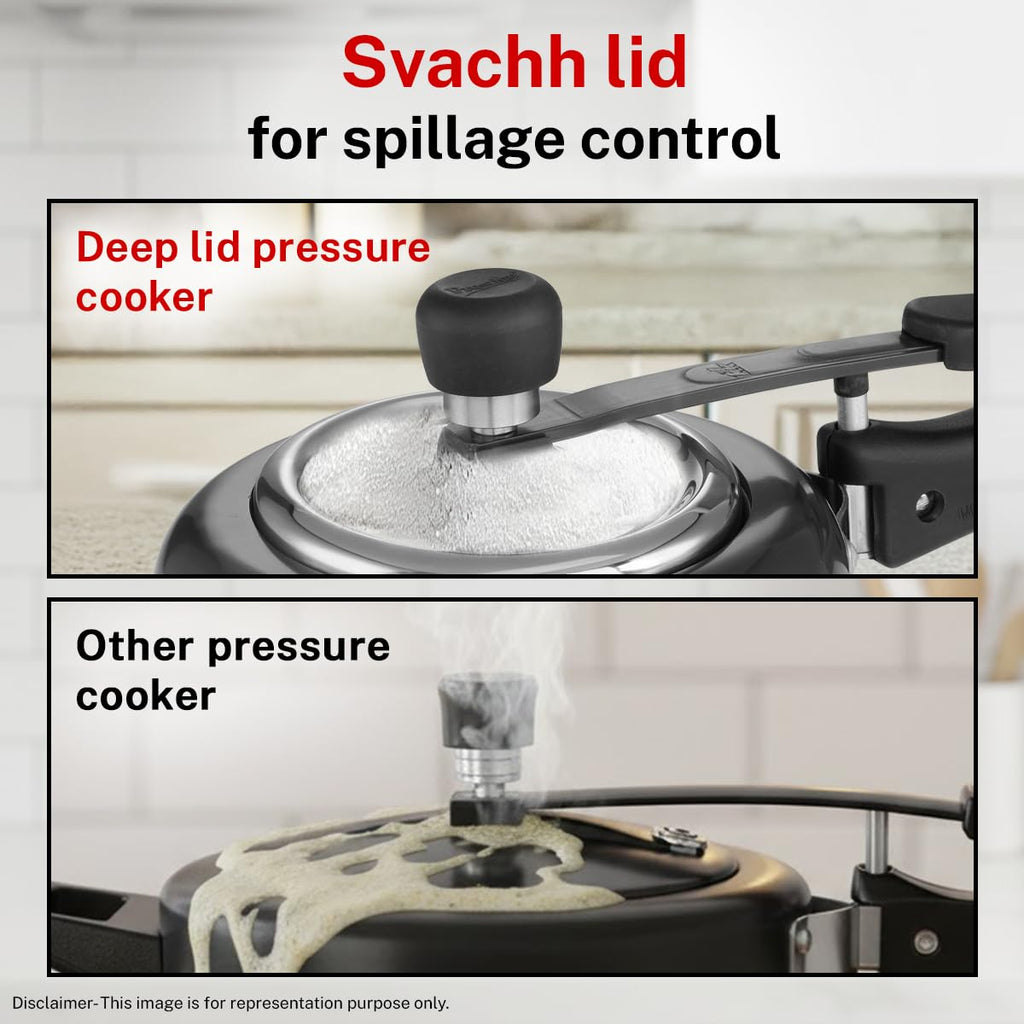 Prestige Svachh, 20260, 3 L, Nakshatra Cute Duo Hard Anodised, with Deep Lid for Spillage Control