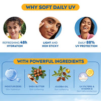 NIVEA Soft Daily UV Light Moisturising Cream with SPF-15, 50ml