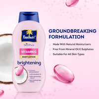 Parachute SkinPure Body Lotion with Vitamin C & Virgin Coconut Oil | Brightening Daily Moisturizer for Glowing Skin | Long-Lasting Hydration | Chemical-Free | Safe for All Skin Types | 400 ml