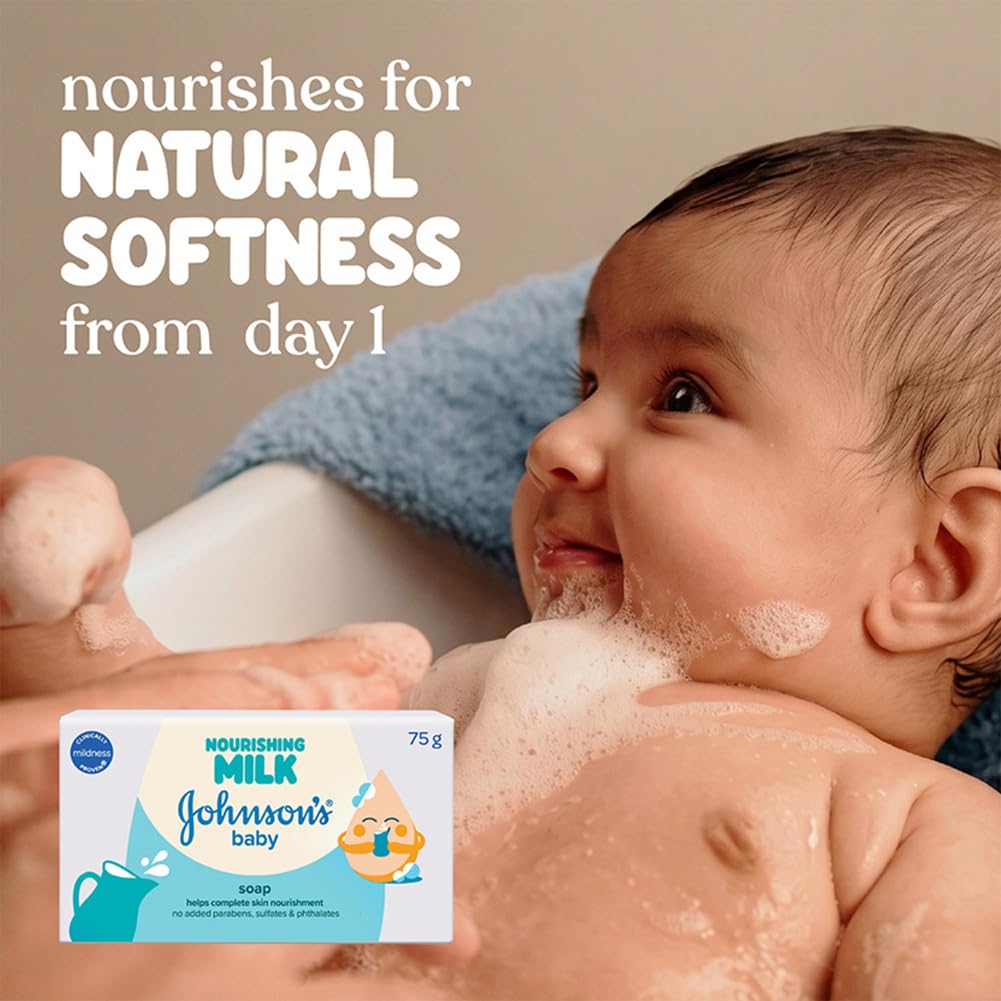Johnson's Baby Soap Nourishing Milk 75g Pack of 5