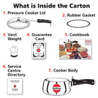 Hawkins Contura Aluminium Inner Lid Pressure Cooker, 1.5 Litre, Silver (HC15)
