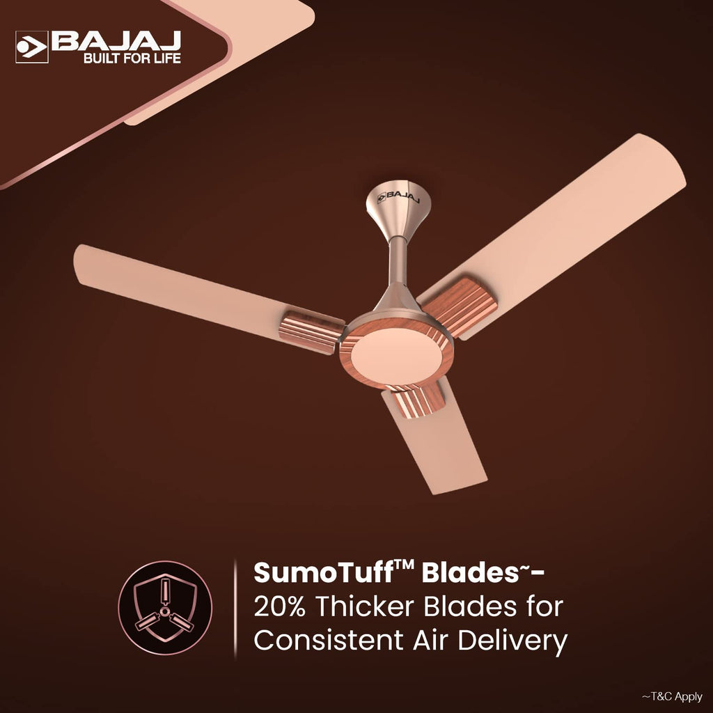 Bajaj Artisan 12S2 1200MM Ceiling Fans for Home | BEE-2 Star Rated Energy Efficient |