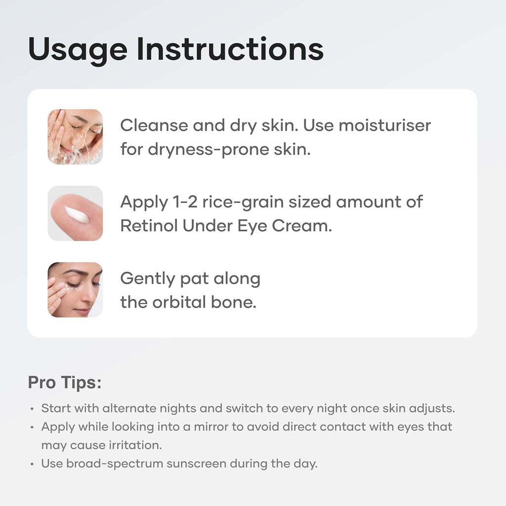 Cureskin Vitamin K + Retinol 0.1% Under Eye Cream | Reduces Dark Circles, Puffiness & Fine Lines | With Collagen Peptides | Night Cream for Women &...