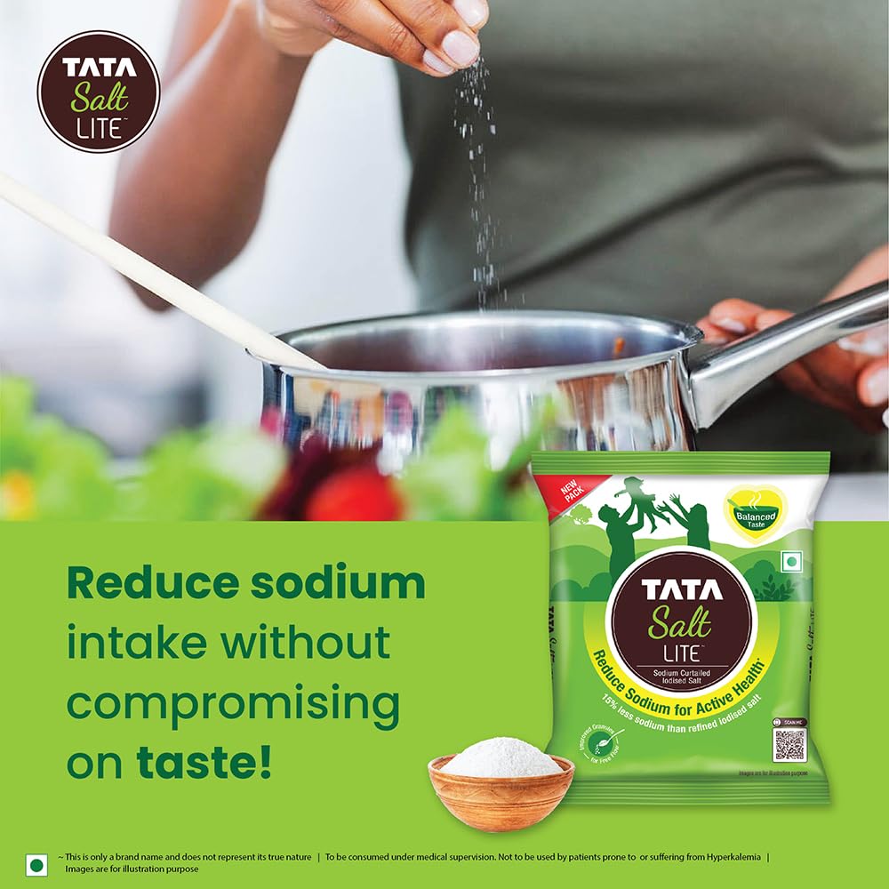 Tata Salt Lite, Low Sodium, 1kg Visit the TATA SALT Store