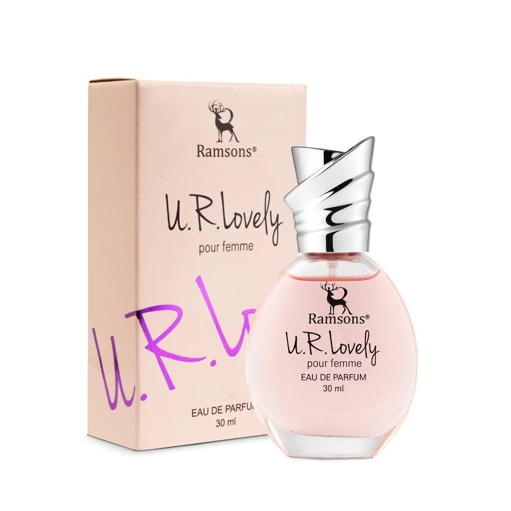Ramsons - U R LOVELY Eau De Parfum | 30 ML | Perfume For Women | TN - Bergamot, Peach, Orange, Grapefruit, Aquatic | MN - Lilly of the valley, Rose, Jasmine...