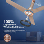 Havells 1200mm Crista Bldc Motor Ceiling Fan|Premium Finish With Rf Remote,100% Copper,Upto 60% Energy Saving|Low Noise: 55Db,2 Year Warranty,Dust...