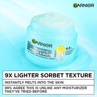 Garnier Fresh & Matte Salicylic Acid Sorbet Gel Face Moisturizer, 90g