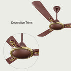 USHA Striker NEO 1200mm Energy Saving High Speed Scratch & Dust Resistant Decorative Ceiling Fan |1star| ISI Certified ||Cocoa Bean|