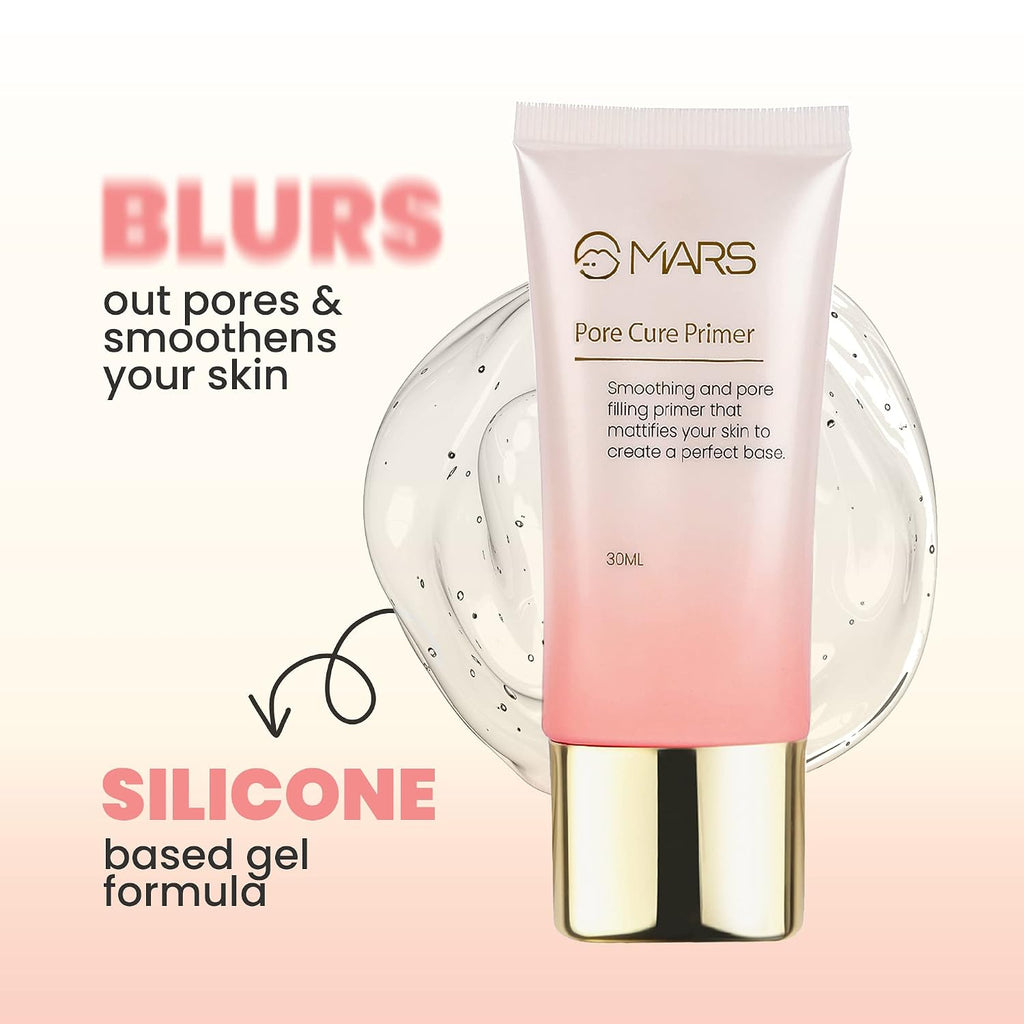 MARS Pore Cure Primer | Smooth Base | Long Lasting Makeup Primer with Oil Control (30ml)