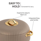 CELLO Aurum Insulated Casserole Hot Pot Box Set of 2 Pcs 1000ml Beige |