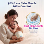 MamyPoko Pants Skin Breathe Care | Baby Diapers Medium Size (M) | 62 Count | 7-12Kgs | Half Skin Touch Airy Sheet | 3X Breathable | Derma Tested