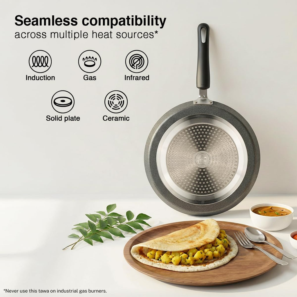 Prestige Non-Stick Dosa Tawa 27.5cm | OSP IB | Gas & Induction Compatible |