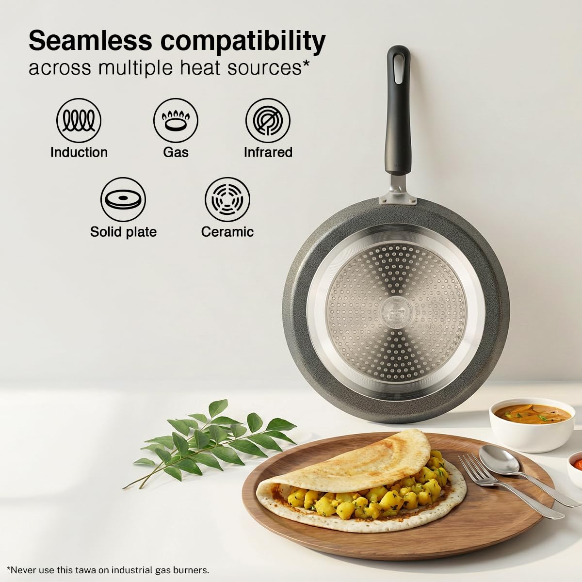 Prestige Non-Stick Dosa Tawa 27.5cm | OSP IB | Gas & Induction Compatible |