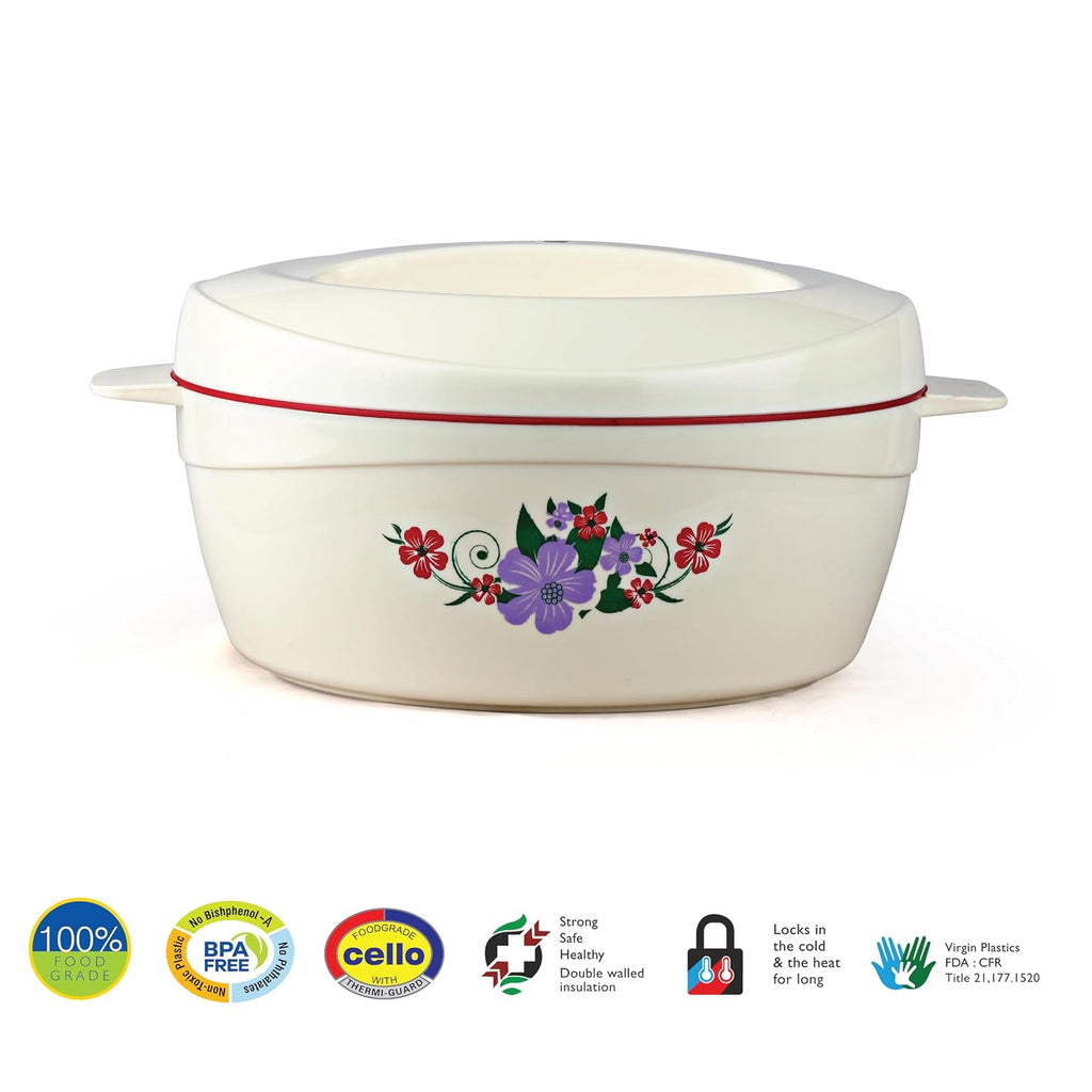 Cello Roti Plus Insulated Casserole Hot Pot Box Case with Lid 1500 ml Red |