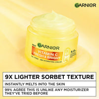 Garnier Fresh & Bright Vitamin C Sorbet Gel Face Moisturizer Cream, 45g