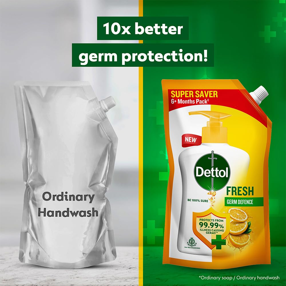 Dettol Fresh Liquid Hand Wash 675ml (Pack of 2)