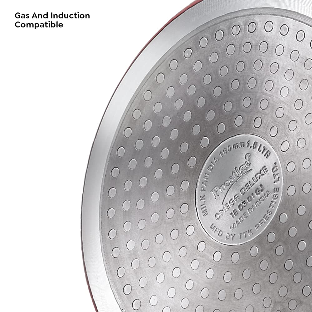 Prestige OMG DLX Concave Induction Base Non-Stick Aluminium Tawa, 250mm, Black